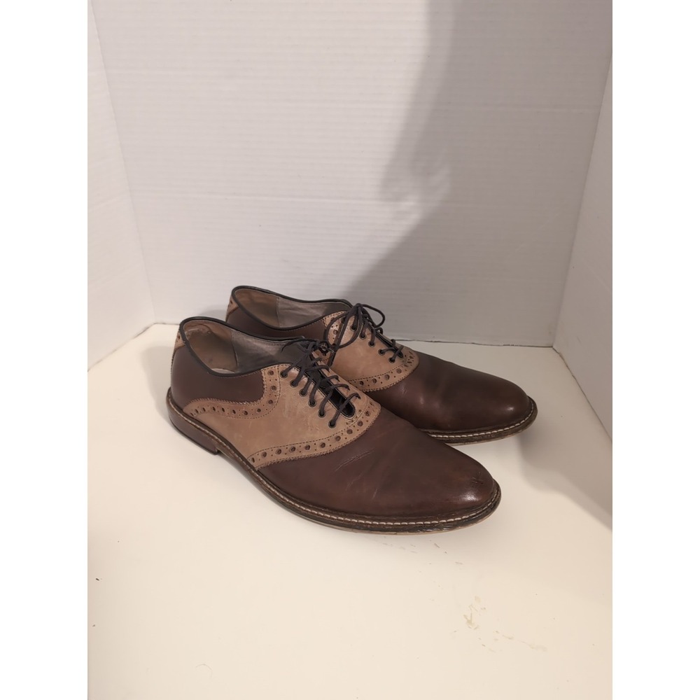 Ashton Grey Collection Banks Two-tone Lace Up Dress Shoes Men's Sz 10 - Picture 2 of 12